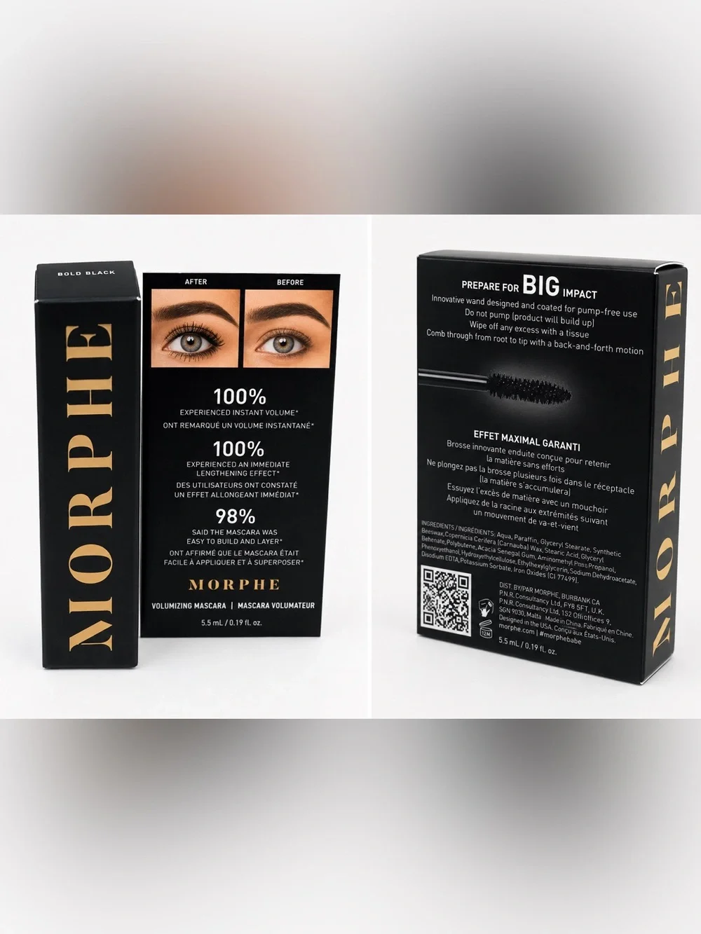 Morphe Make It Big Volumizing Mascara Bold Black 5.5 mL NEW